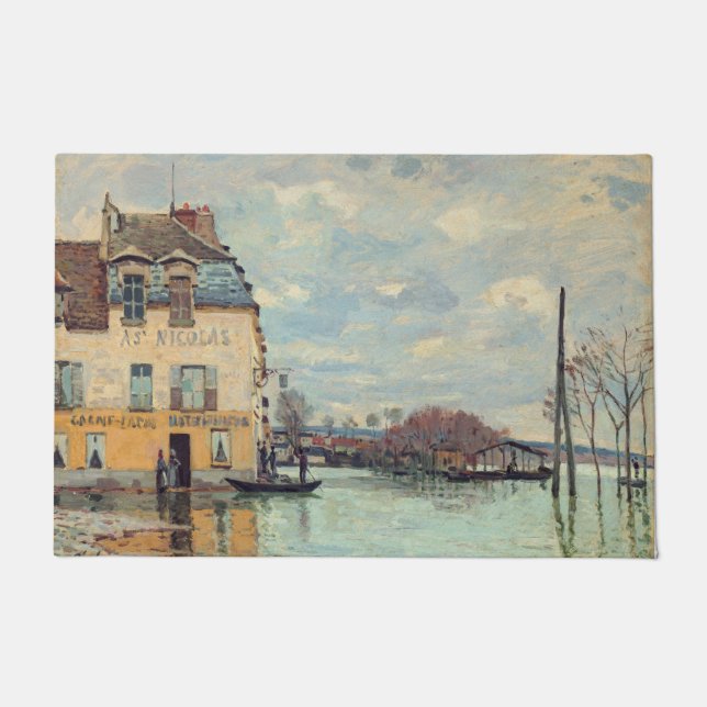 Tapete Alfred Sisley - Inundações em Port-Marly 1872 (Frente)