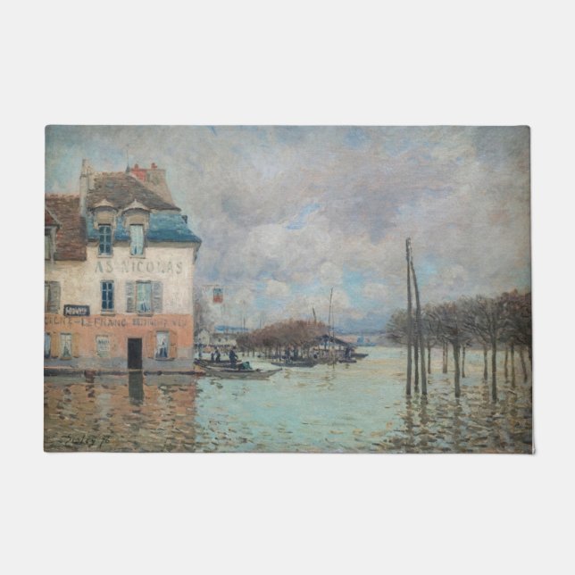 Tapete Alfred Sisley - Inundações em Port-Marly 1876 (Frente)