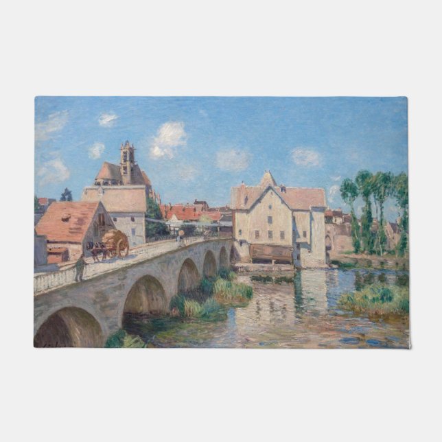Tapete Alfred Sisley trabalho de arte - Le Pont de Moret (Frente)
