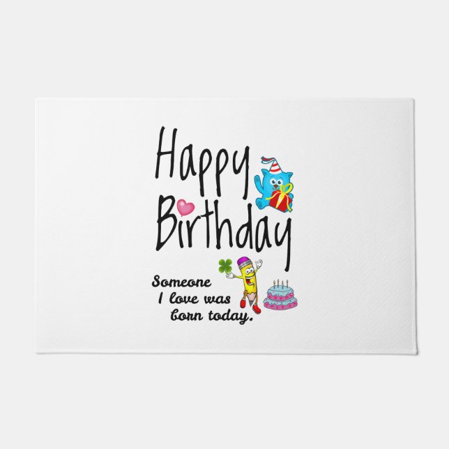 Tapete Alguém que eu amo era nascer hoje. Aniversário Des (Frente)