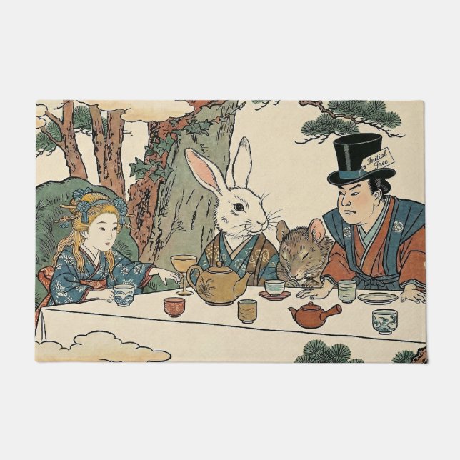 Tapete Alice Lost in Japan | Ukiyo-e Mad Tea Party (Frente)