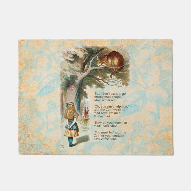 Tapete Alice no País das Maravilhas Cheshire Cat Mad (Frente)