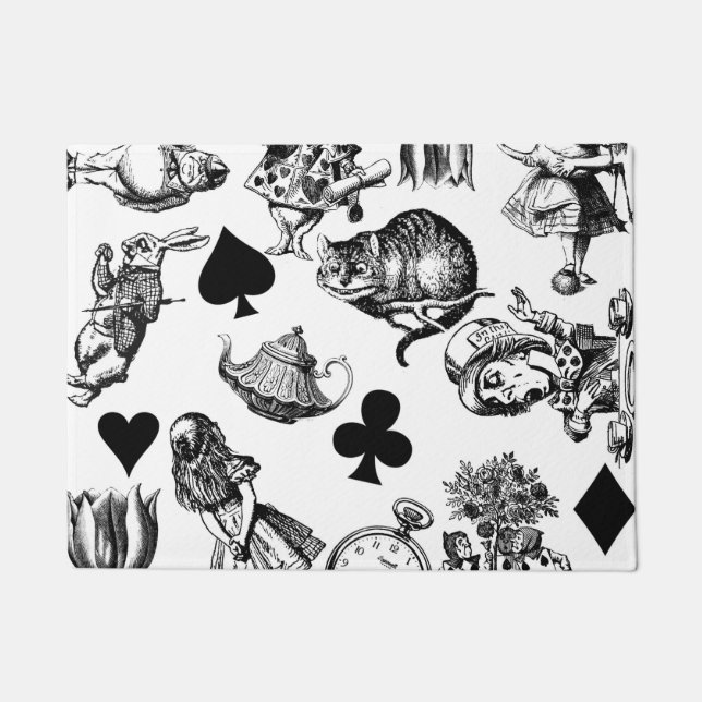 Tapete Alice White Rabbit Wonderland Cheshire Cat (Frente)