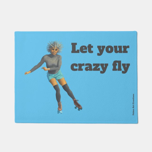 Tapete Alienígena Roller Skater Fantasy Art Door Mat