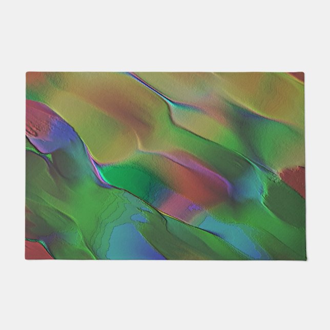 Tapete Alivios com predominância de verde e amarelo (Frente)