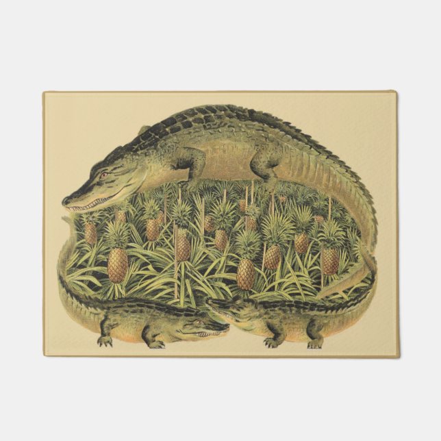 Tapete Alligadores e ananases, bem-vindos, (Frente)