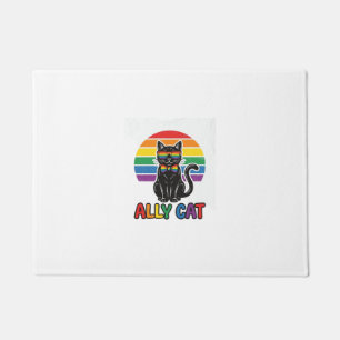 Tapete Ally Cat Arco-íris Orgulho Camisa de Gato Vintage 