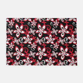 TAPETE ALOHA HAWAII (PRETO/VERMELHO)