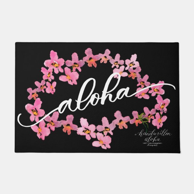 Tapete Aloha Orchid Welcome Mat (Frente)