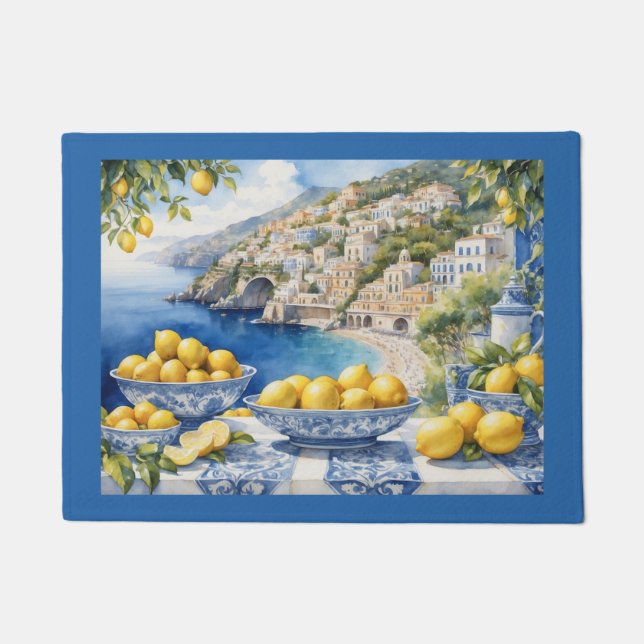 Tapete Amalfi Coast Lemon Blue Itália (Frente)