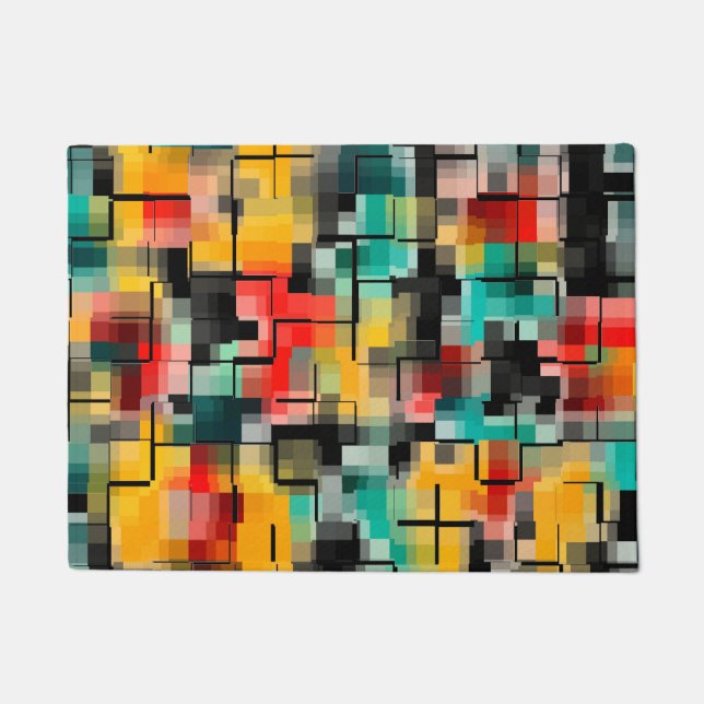 Tapete Amarelo azul vermelho preto (Frente)