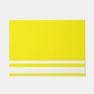 Tapete Amarelo Brilhante : Linhas Modernas em Branco
