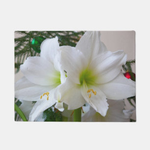 Tapete Amaryllis Branca e Árvore de Natal