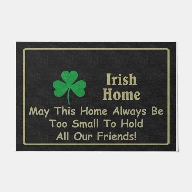 Tapete Amável porta de amizade, preto bonito (Frente)