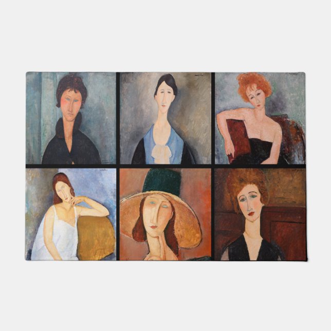 Tapete Amedeo Modigliani - Colagem de Obras-Domésticas (Frente)