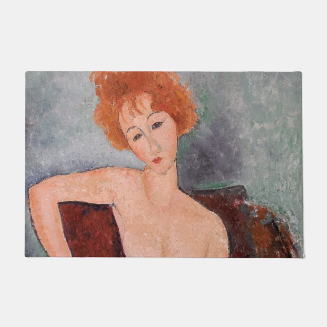 Tapete Amedeo Modigliani - Vestido da Noite Ruiva (Frente)