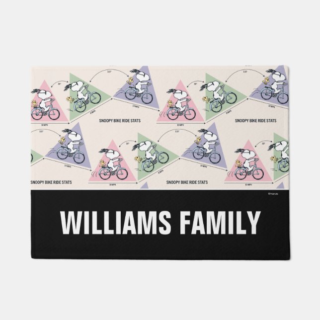 Tapete Amendoins | Estadas de bicicleta de esnoopia (Frente)