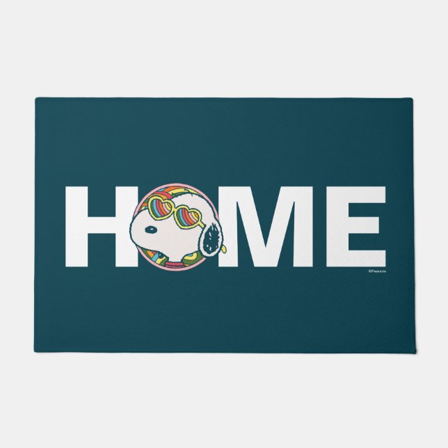 Tapete Amendoins | Óculos de sol do arco-íris esnoopia (Frente)