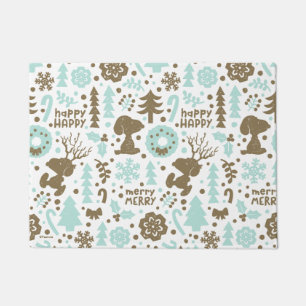 Tapete Amendoins   Padrão de Natal Snoopy Frosty