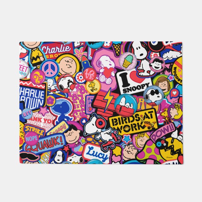 Tapete Amendoins | Padrão de patch de fita mista (Frente)