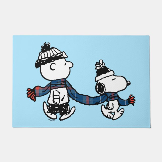 Tapete Amendoins | Snoopy & Charlie Brown Winter Scarf (Frente)