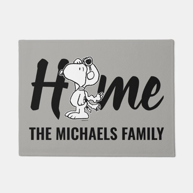 Tapete Amendoins | Snoopy the Flying Ace BW (Frente)