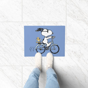Tapete Amendoins Snoopy & Woodstock Bicicleta