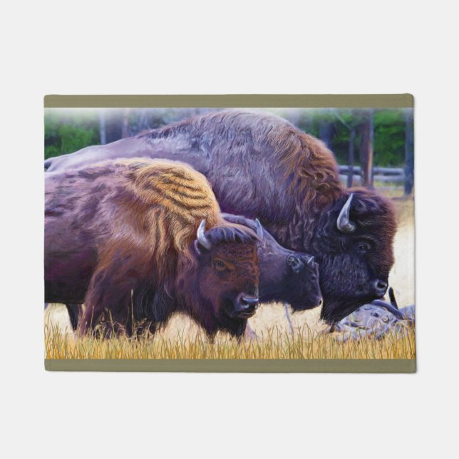 Tapete American Bison Family (Frente)