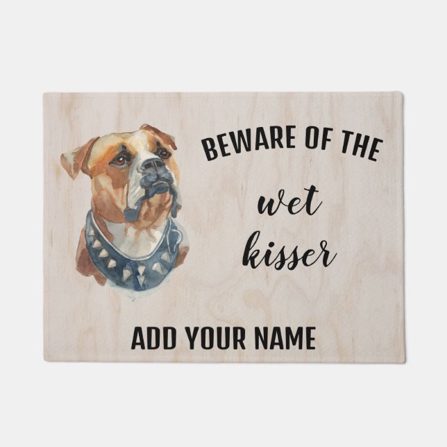 Tapete American Bulldog Foto Personalizada Mat (Frente)