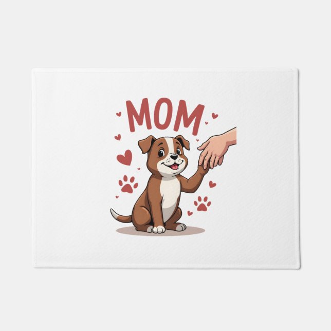 Tapete American Bully Mamãe Bonita Cachorro Mamãe Engraça (Frente)