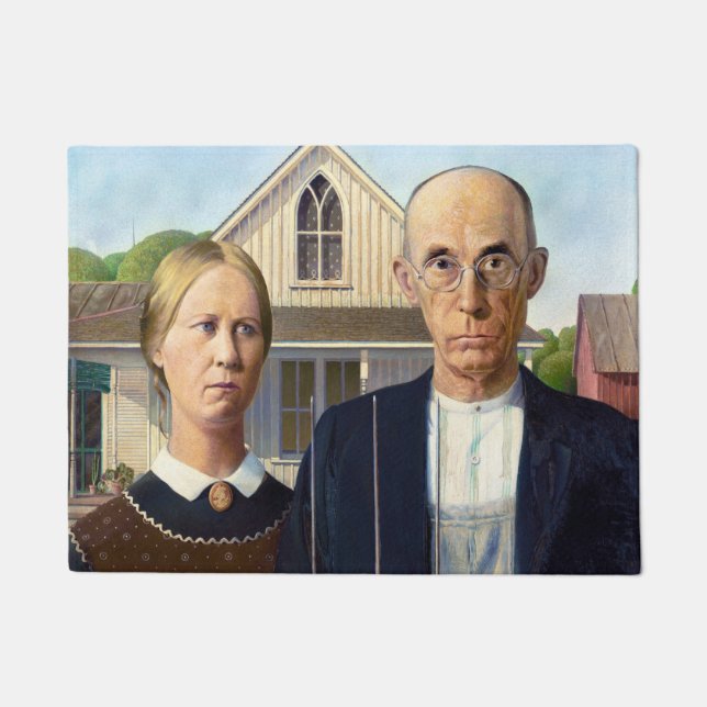 Tapete American Gothic Classic Painting Grant Wood (Frente)