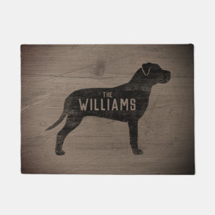 Tapete American Pit Bull Terrier Silhouette personalizado