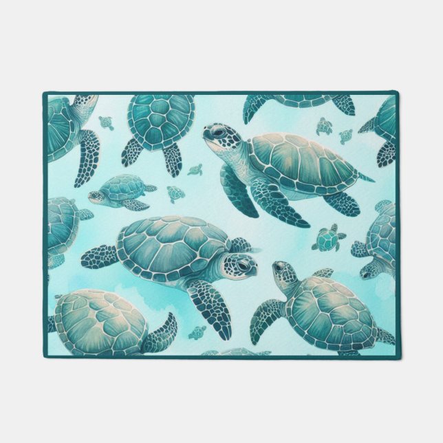 Tapete Amigos das Tartarugas Marinhas (Frente)