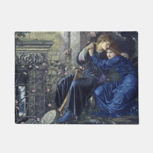 Tapete Amor entre as ruínas (por Edward Burne-Jones) (Frente)