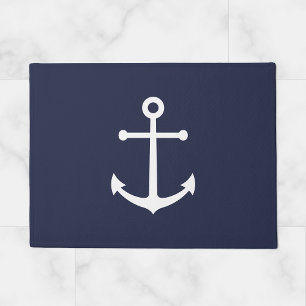 Tapete Âncora Azul Marinho Náutico