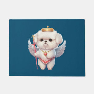 Tapete Angel maltesa Puppy, amantes de cães maltes e dono