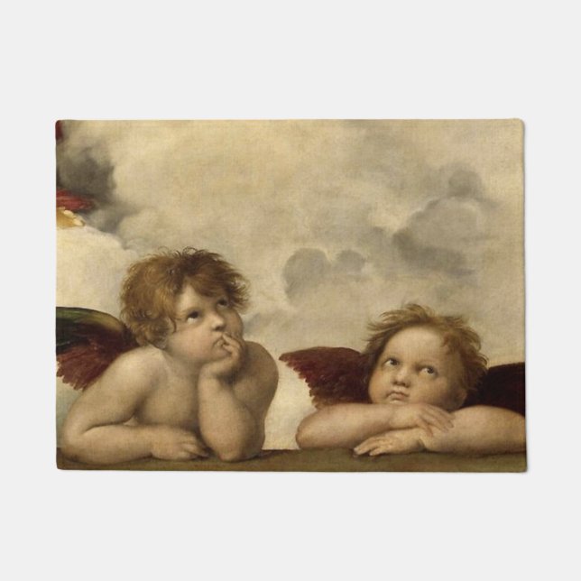 Tapete Angels Cherubs Raphael Santi Sistine Madonna Sweet (Frente)
