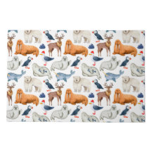 Animais Árticos Cons Padrão Urso Polar Walrus Seal