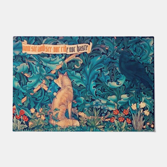 Tapete Animais na Floresta, William Morris Doormat (Frente)