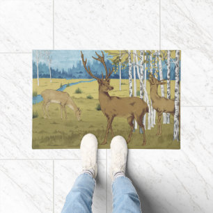 Tapete Animal Elegant Deer Art Nouveau Willife