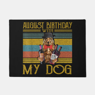 Tapete Aniversário De Agosto Com O Meu Cachorro Irlandês