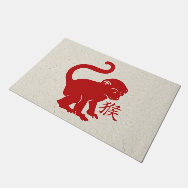 Tapete Ano do Macaco Fofo (Inclinado)