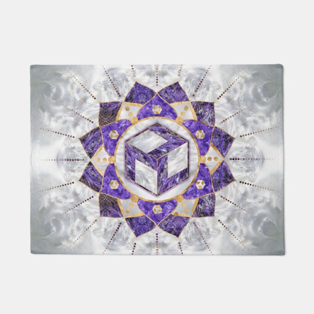 Tapete Antahkarana em Lotus Mandala- Ametist e Pearl (Frente)