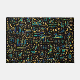 Tapete Antigos hieróglifos egípcios: mármore e Dourado