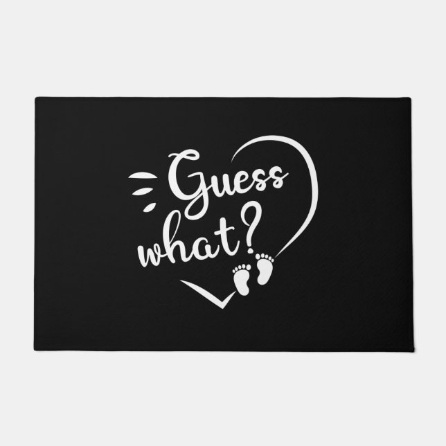 Tapete Anúncio de Gravidez Adivinha O Que (Frente)