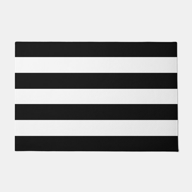 Tapete ao ar livre preto e branco (Frente)