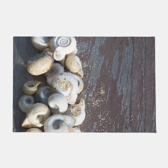 Tapete Aparência de marisco e de madeira meteorológica (Frente)