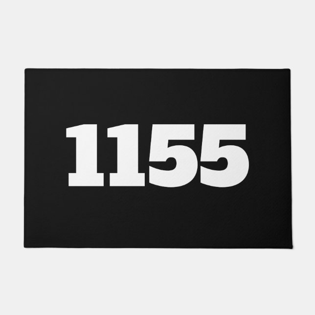 Tapete Apartamento de porta ou local de trabalho preto (Frente)