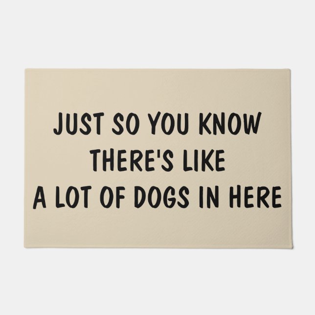 Tapete Apenas assim você sabe que há como muitos cães (Frente)