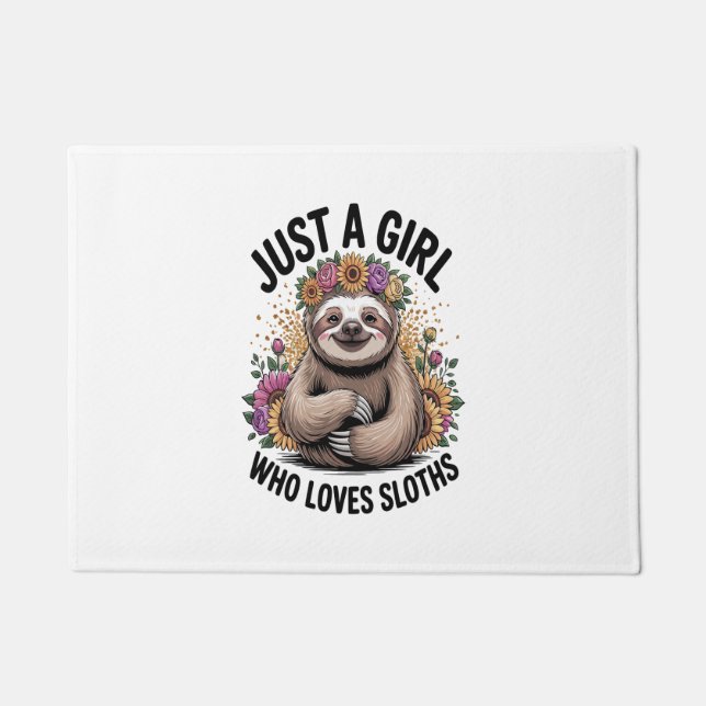 Tapete apenas uma garota que ama preguiças (Frente)